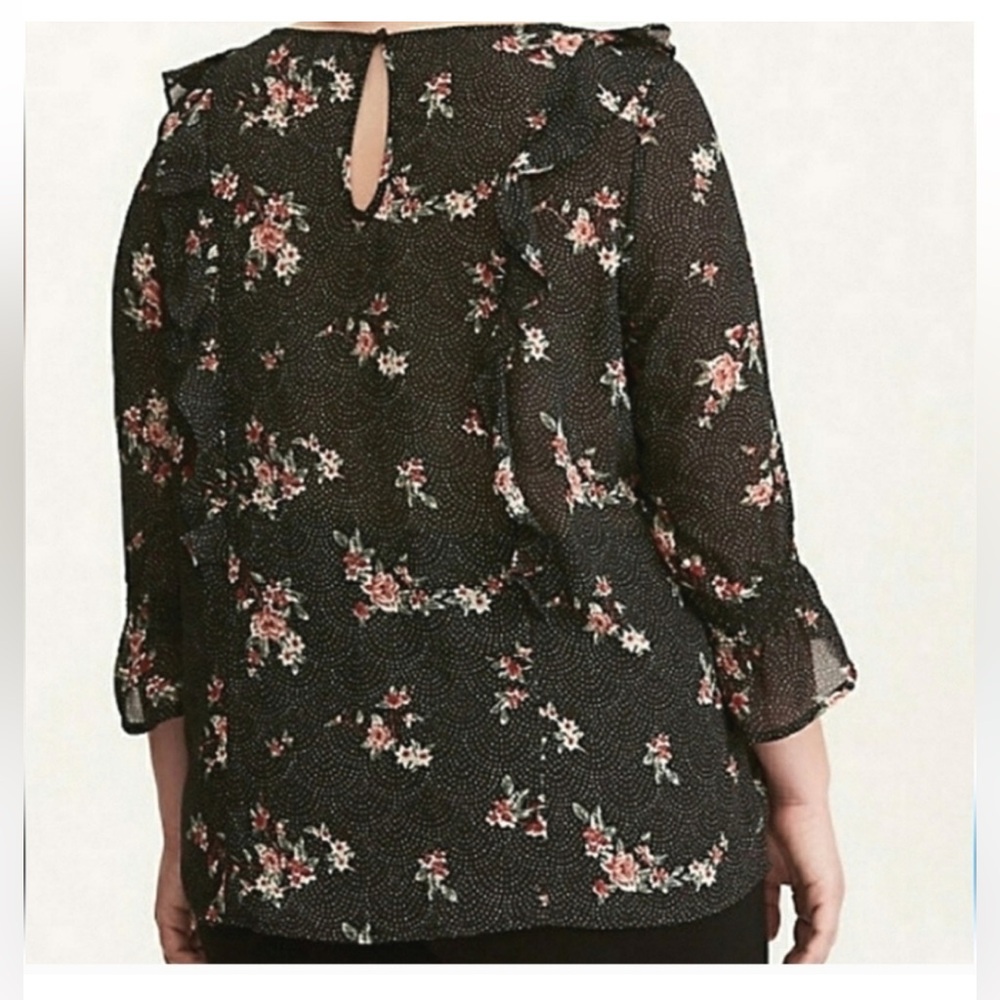 Torrid Ruffled Floral Blouse - Picture 10 of 11